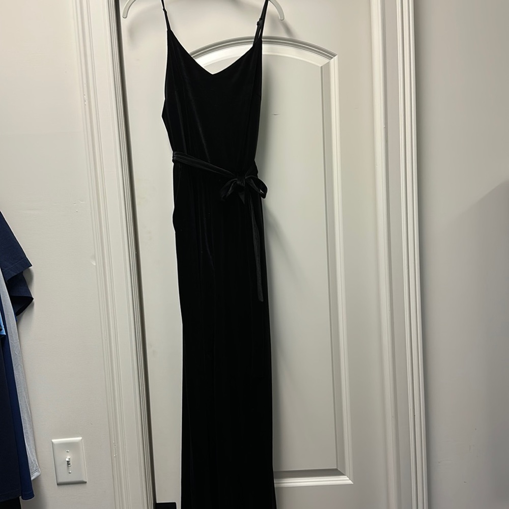 Sanctuary black velvet jumpsuit